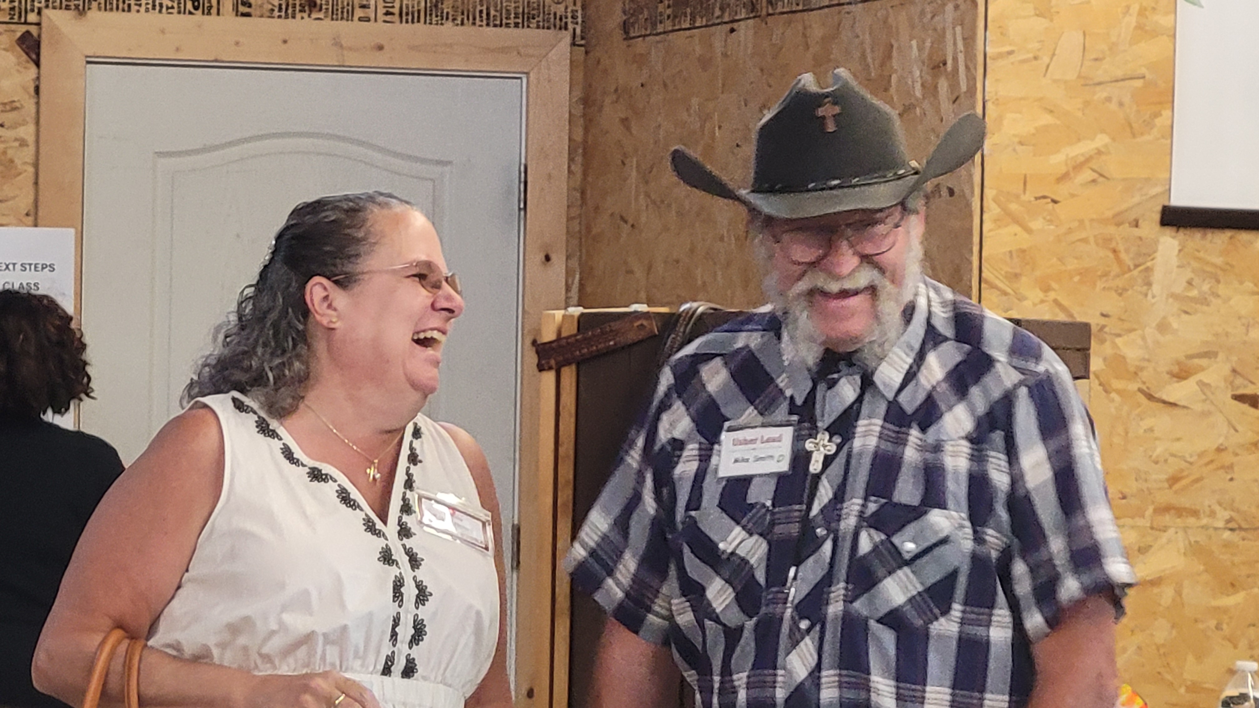 People gathering together at Cowboy Church